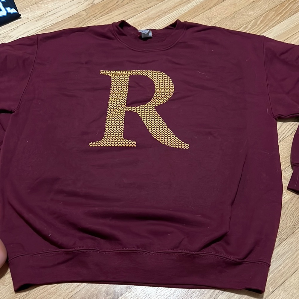 very soft maroon, barely worn sweater